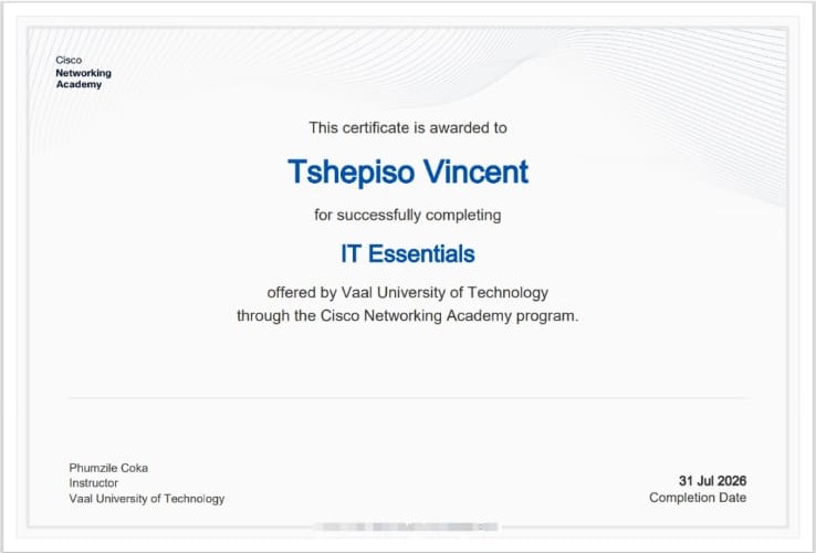Networking Fundamentals Certificate